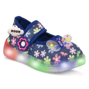 Toddlers Girls Butterfly Bellies with Lights, Soft Upper, Shine Look